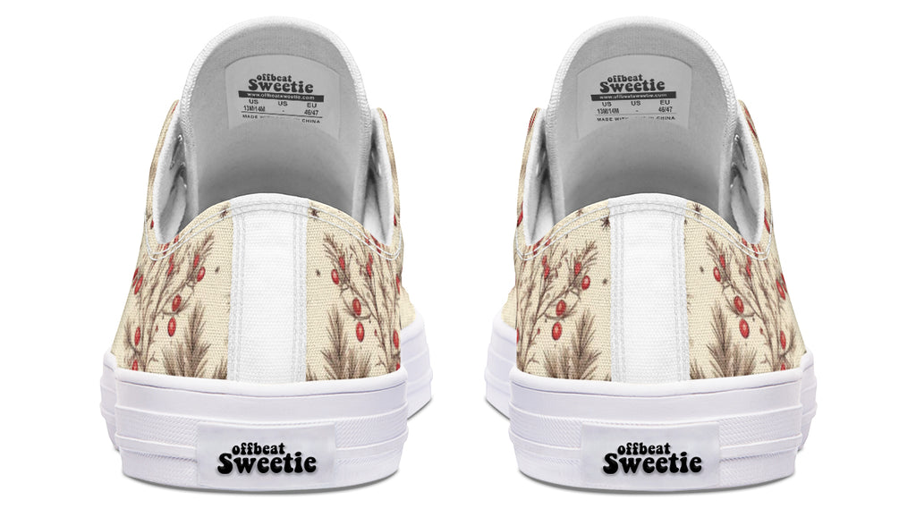 Christmas Birds Low Tops - Offbeat Sweetie
