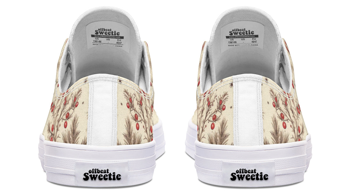 Christmas Birds Low Tops - Offbeat Sweetie