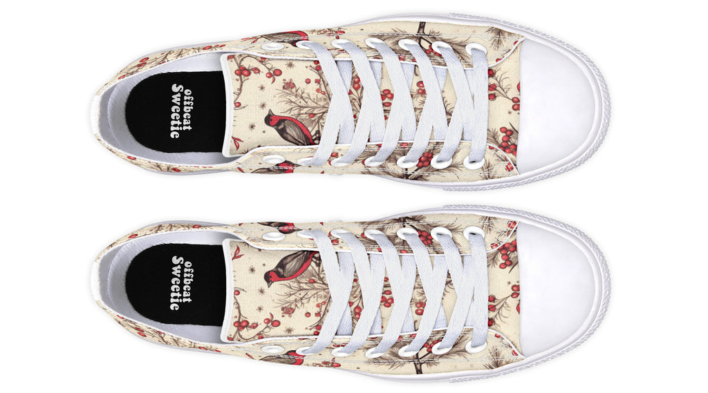 Christmas Birds Low Tops - Offbeat Sweetie