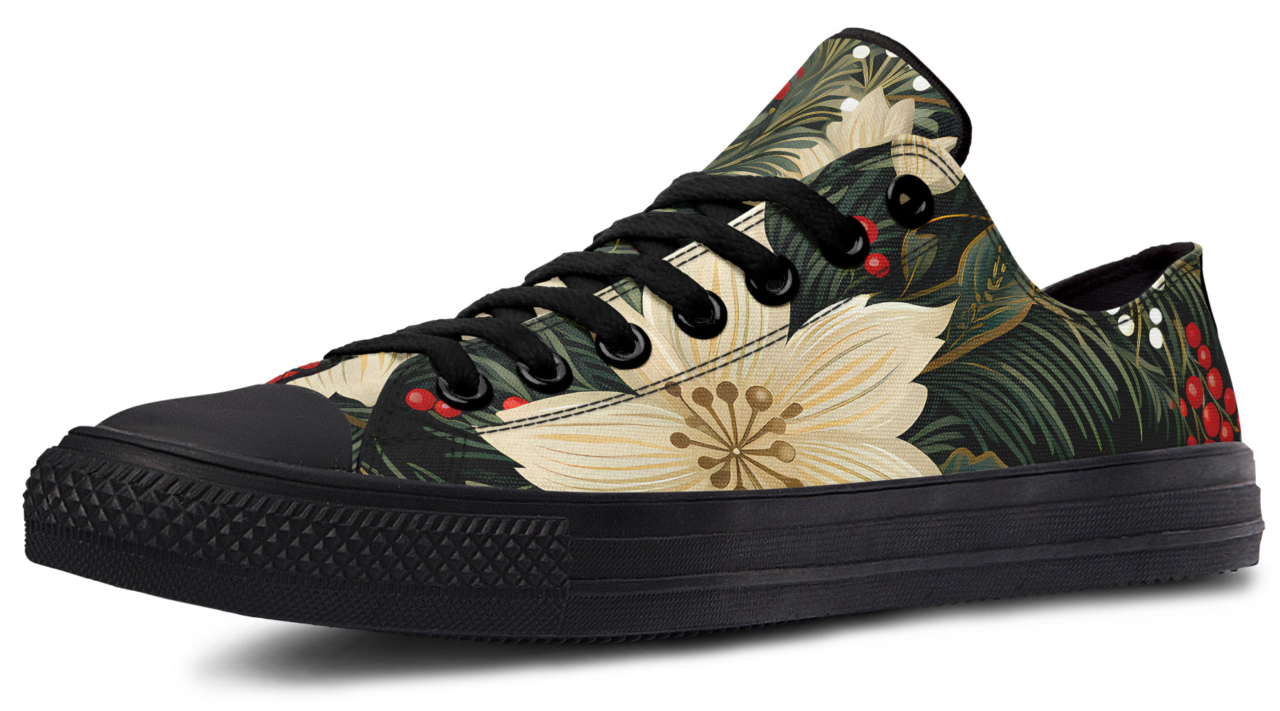 Christmas Flora Low Tops (Wide)