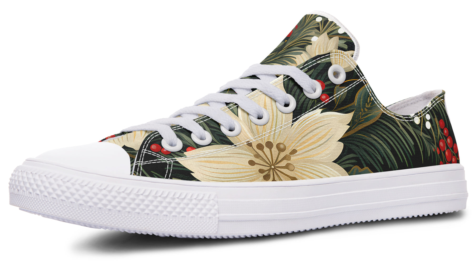 Christmas Flora Low Tops (Wide)
