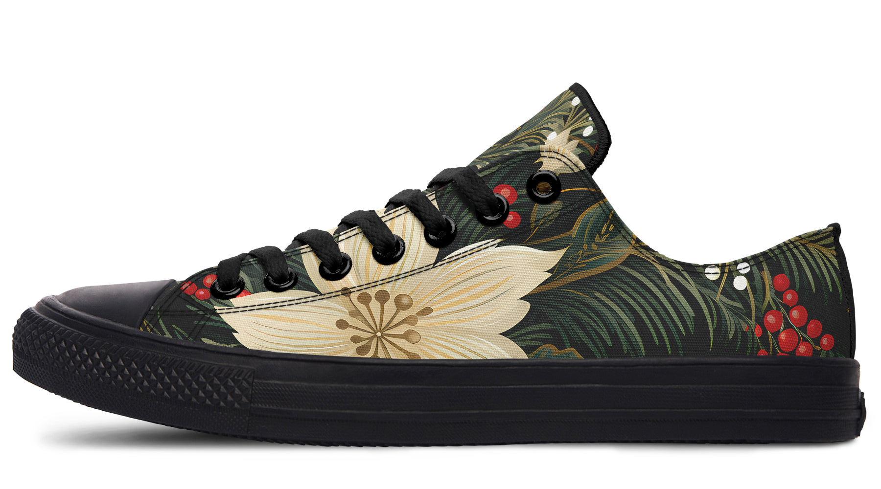 Christmas Flora Low Tops (Wide)