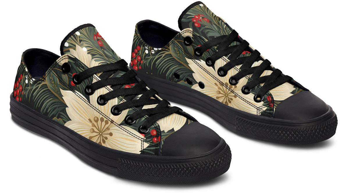 Christmas Flora Low Tops - Offbeat Sweetie
