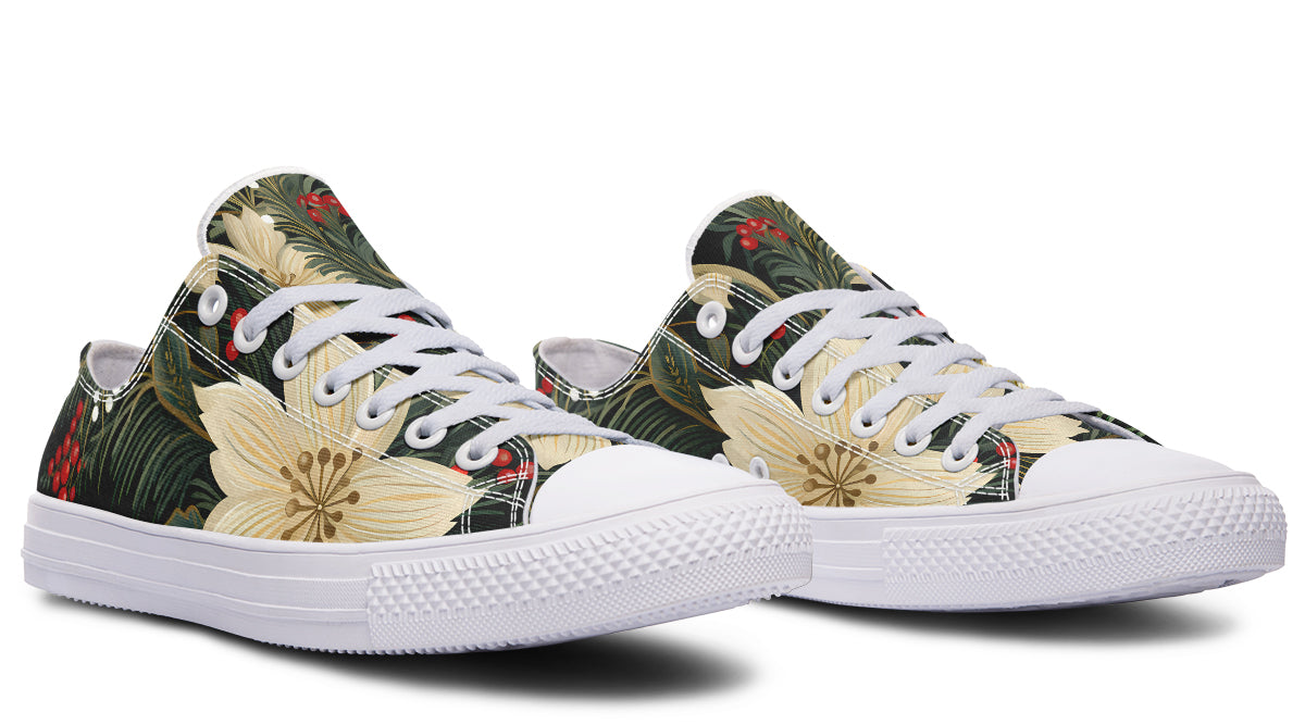 Christmas Flora Low Tops - Offbeat Sweetie