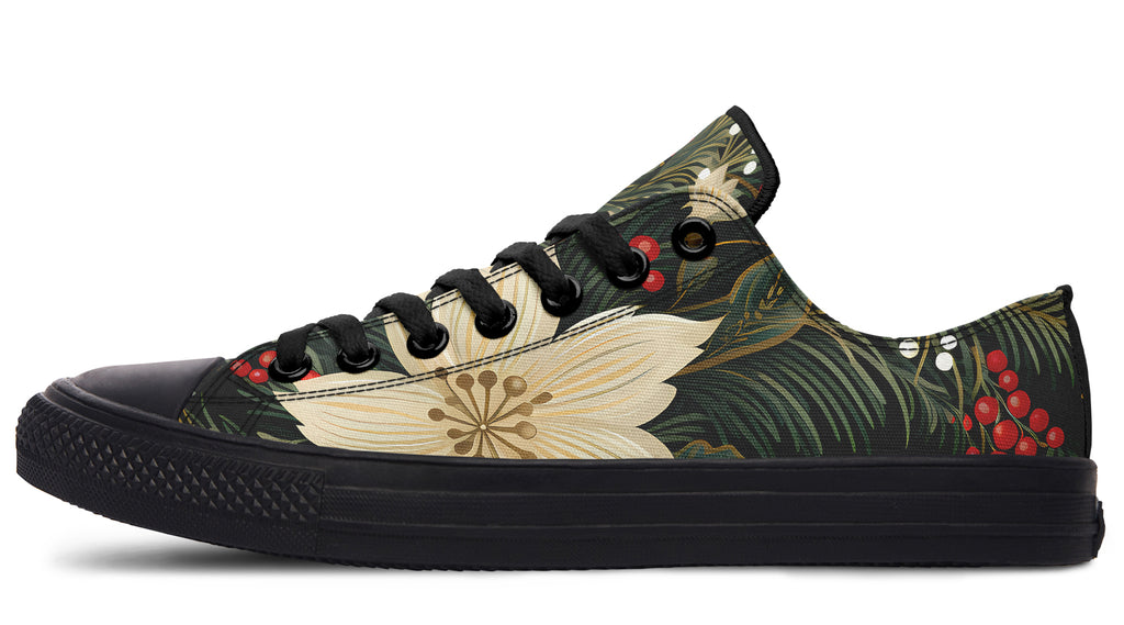 Christmas Flora Low Tops - Offbeat Sweetie