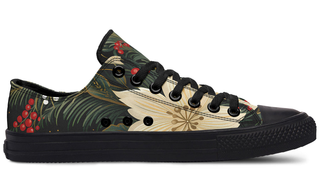 Christmas Flora Low Tops - Offbeat Sweetie