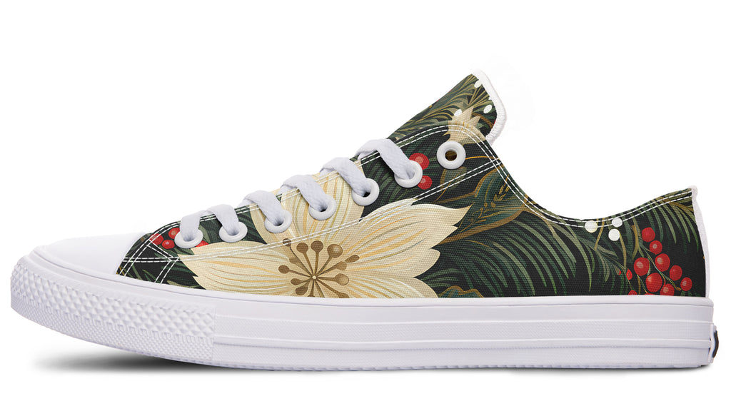Christmas Flora Low Tops - Offbeat Sweetie