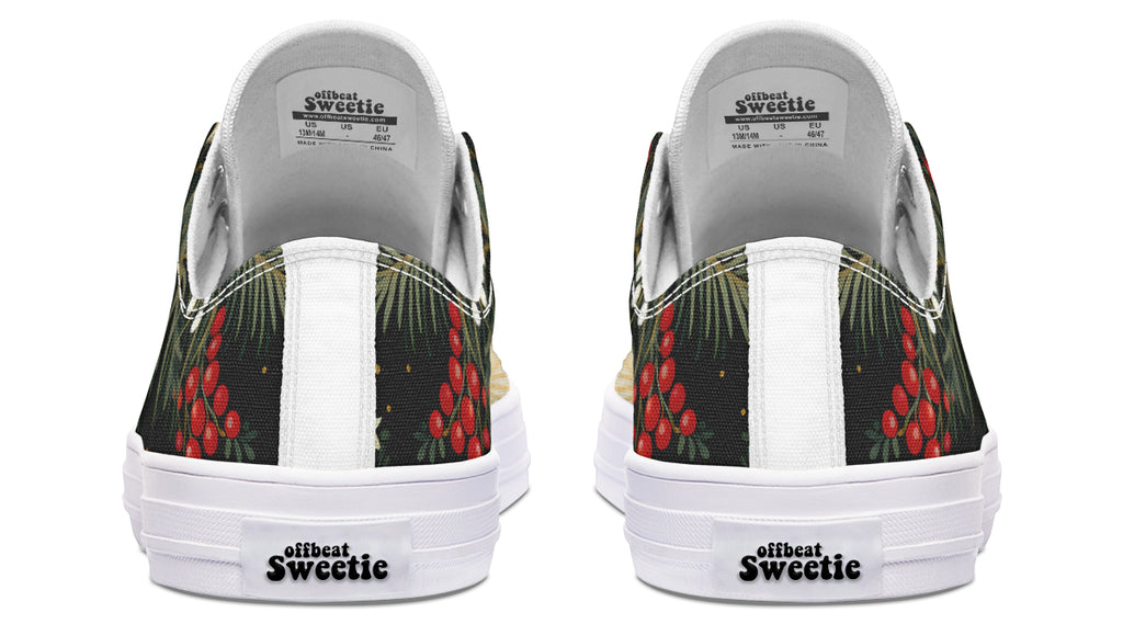 Christmas Flora Low Tops - Offbeat Sweetie