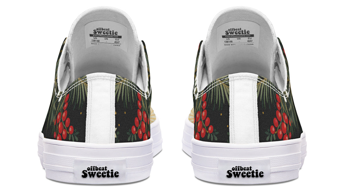 Christmas Flora Low Tops - Offbeat Sweetie