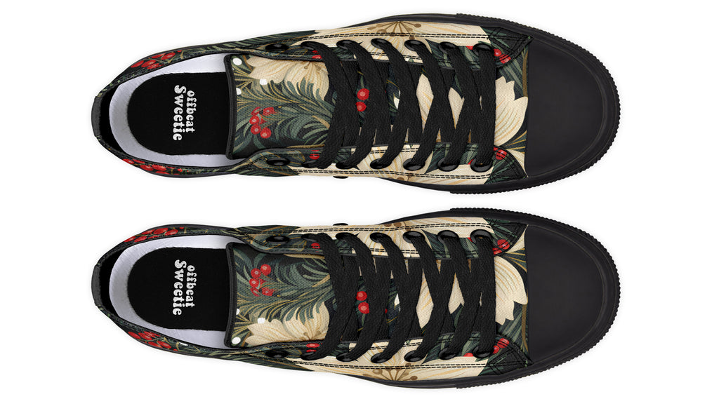 Christmas Flora Low Tops - Offbeat Sweetie