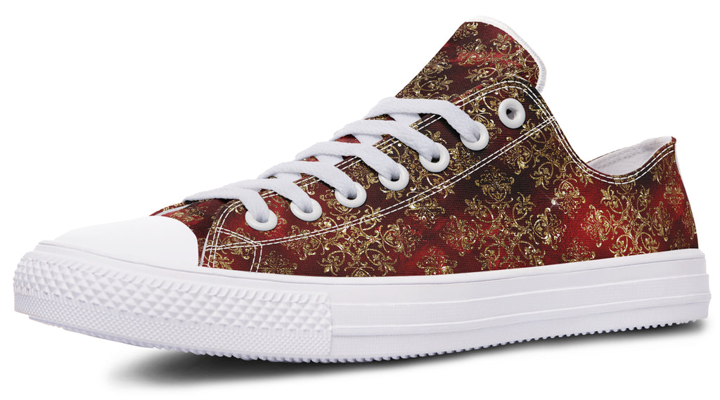 Christmas Wrapping Paper Low Tops - Offbeat Sweetie