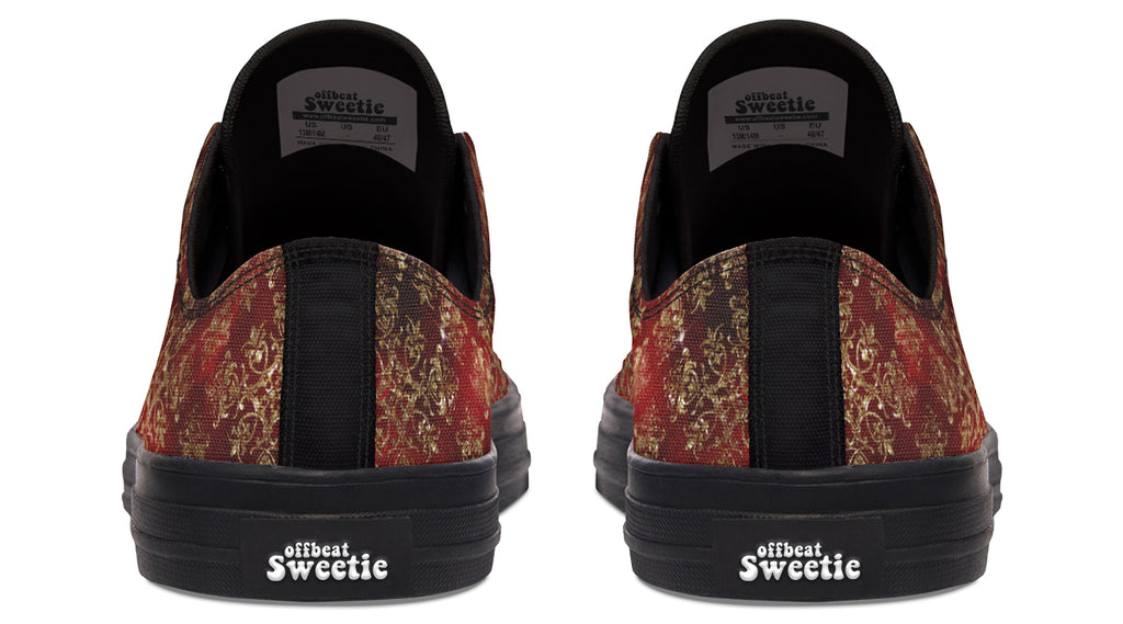 Christmas Wrapping Paper Low Tops - Offbeat Sweetie