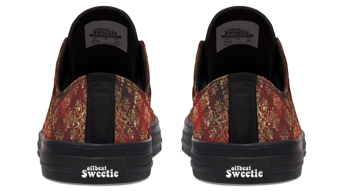 Christmas Wrapping Paper Low Tops - Offbeat Sweetie