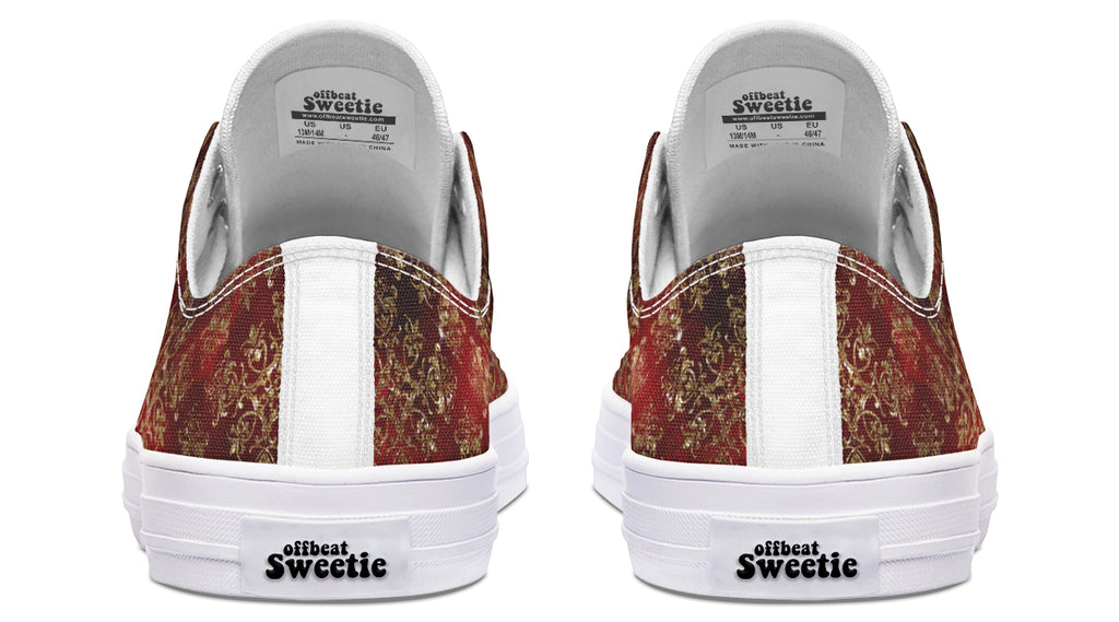 Christmas Wrapping Paper Low Tops - Offbeat Sweetie