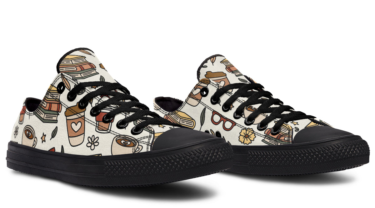 Coffee And Books Low Tops (Wide)