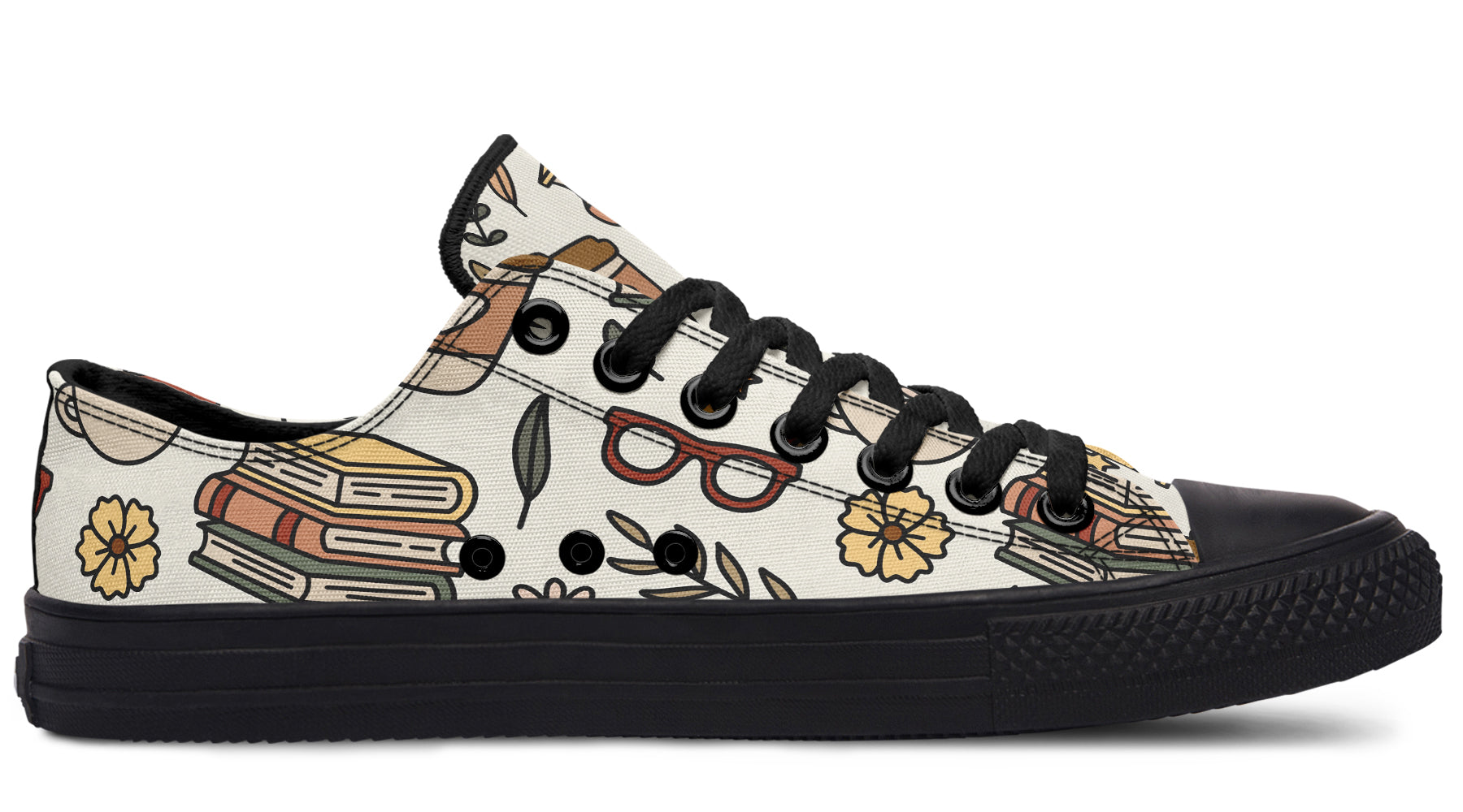 Coffee And Books Low Tops (Wide)