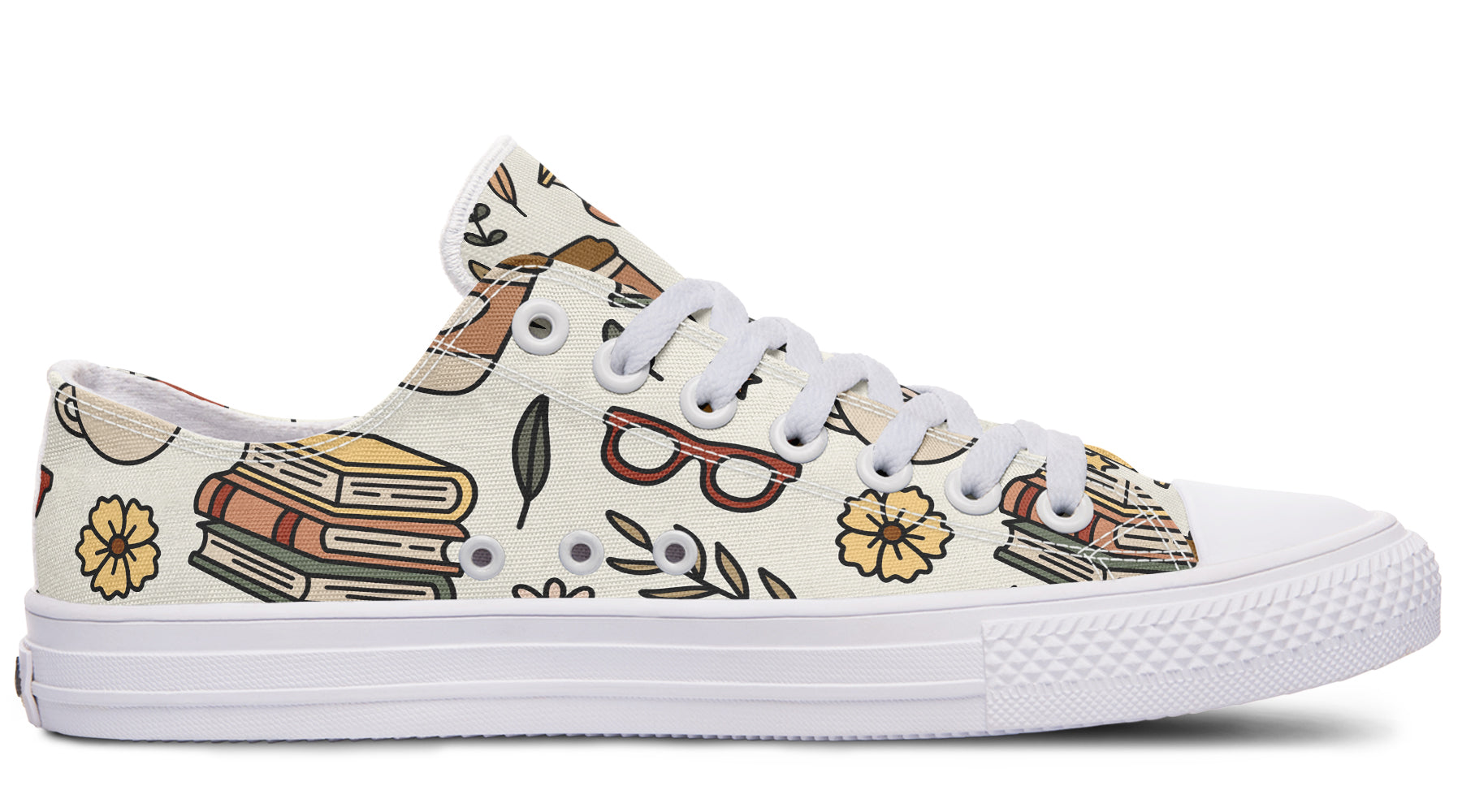 Coffee And Books Low Tops (Wide)