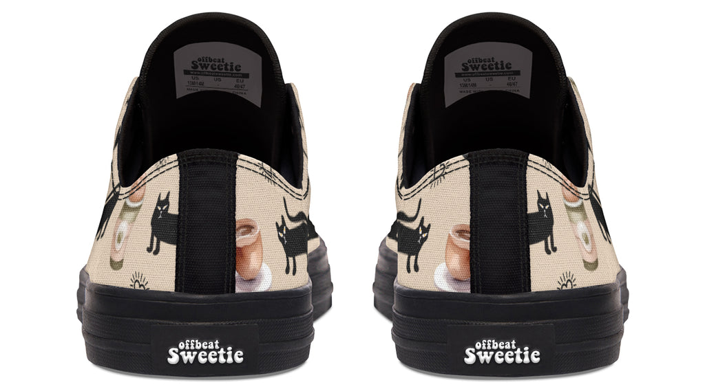 Cozy Coffee Cat Low Tops
