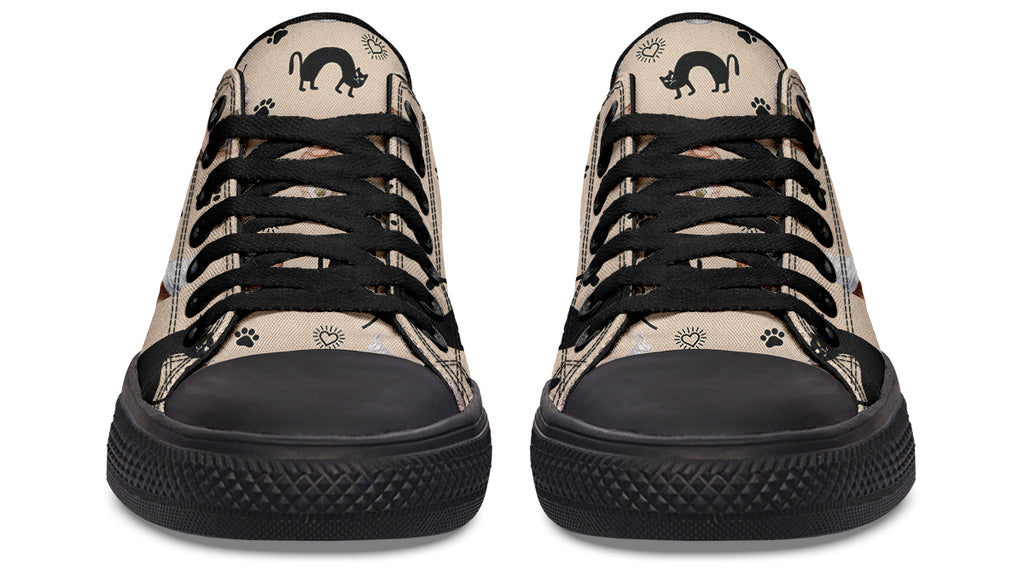 Cozy Coffee Cat Low Tops (Wide)