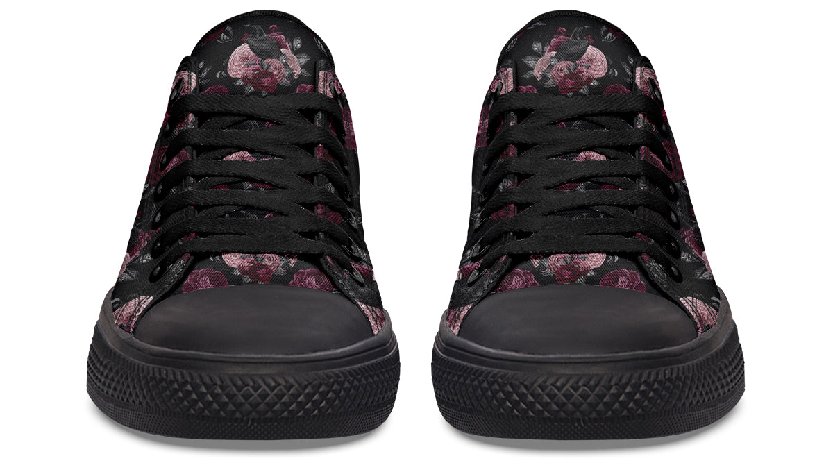 Crows And Roses Low Tops - Offbeat Sweetie