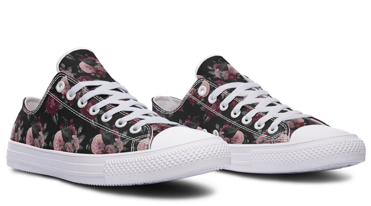 Crows And Roses Low Tops - Offbeat Sweetie
