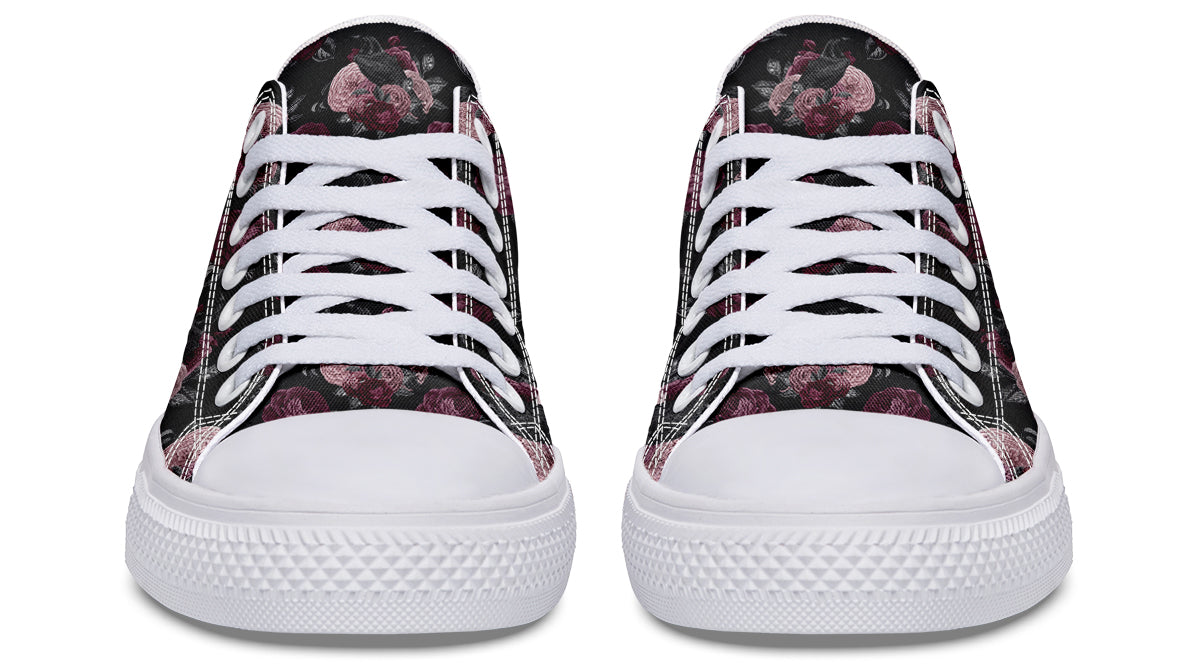 Crows And Roses Low Tops - Offbeat Sweetie