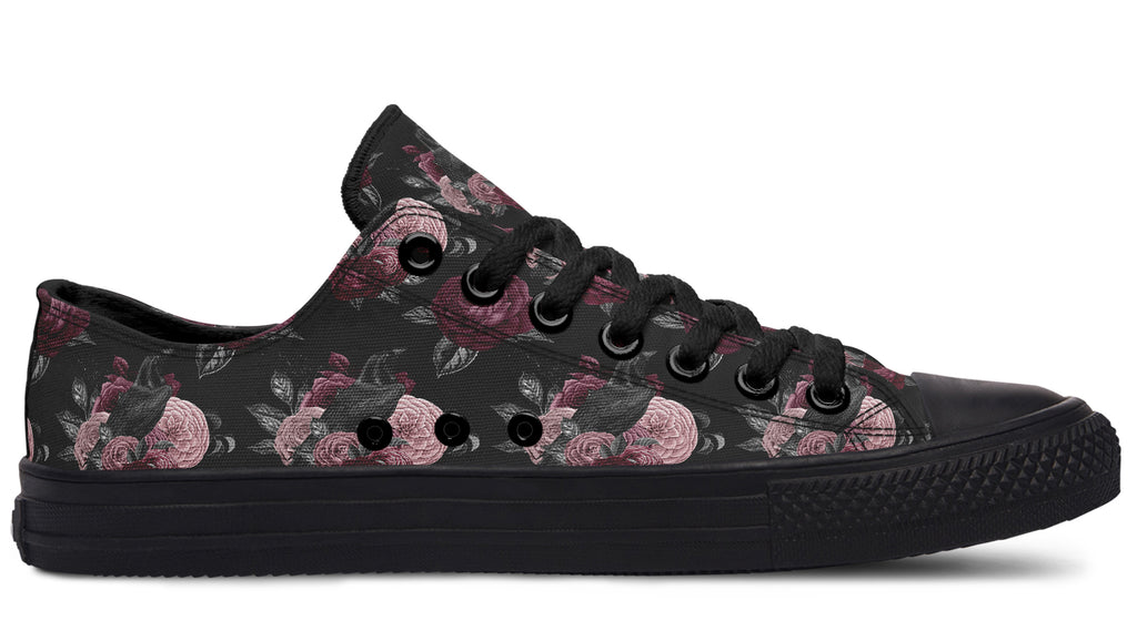 Crows And Roses Low Tops - Offbeat Sweetie