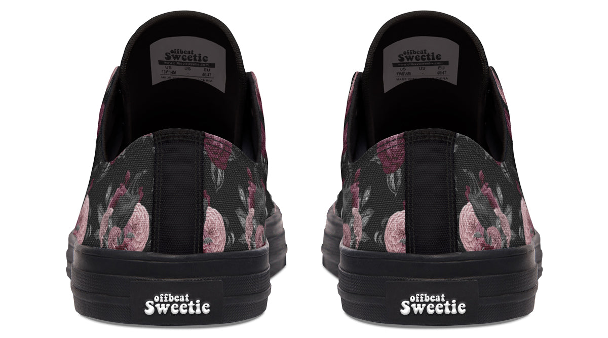 Crows And Roses Low Tops - Offbeat Sweetie