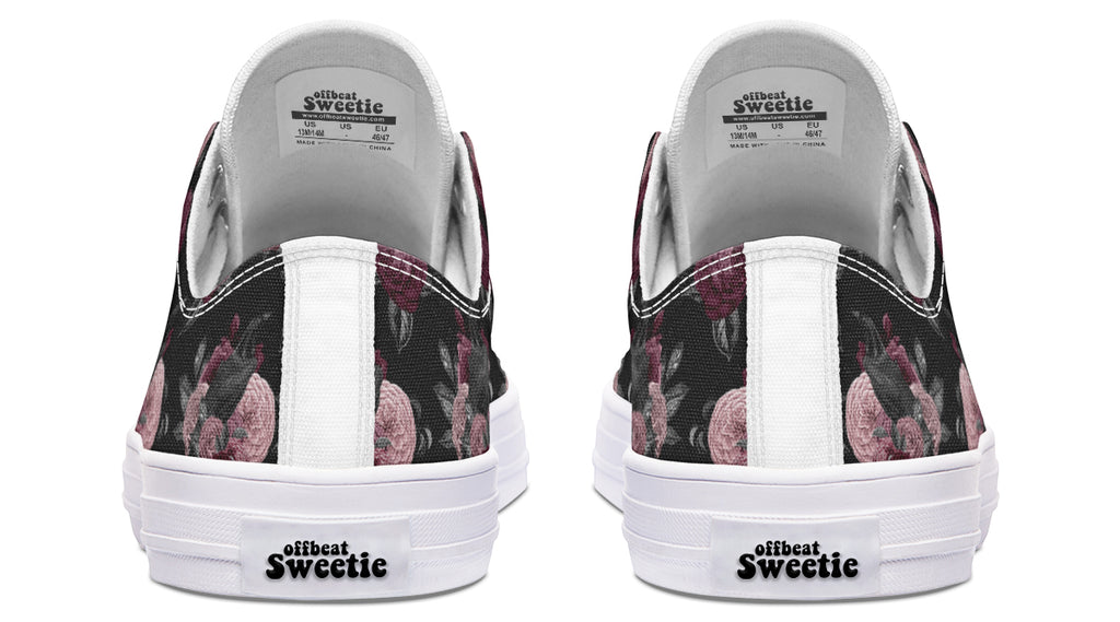 Crows And Roses Low Tops - Offbeat Sweetie
