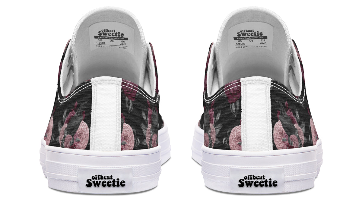 Crows And Roses Low Tops - Offbeat Sweetie