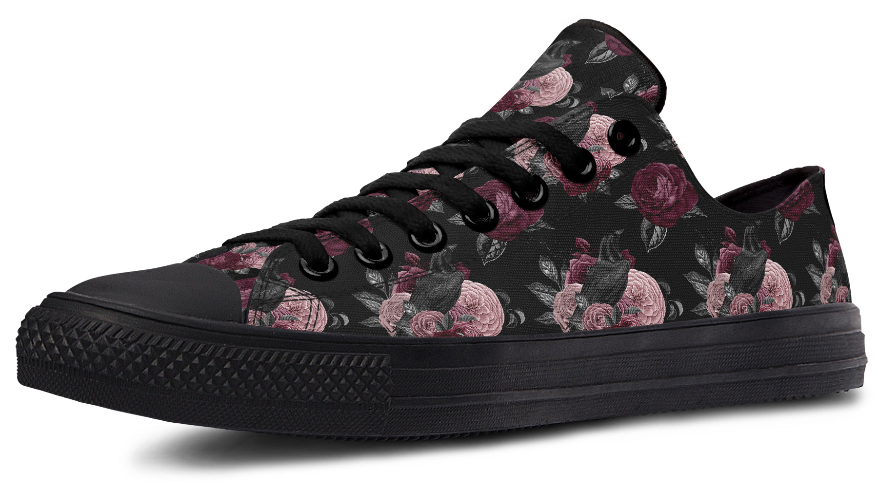 Crows And Roses Low Tops (Wide)