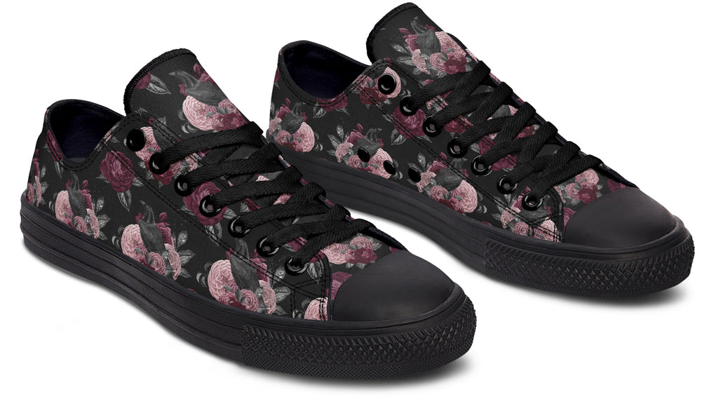 Crows And Roses Low Tops (Wide)