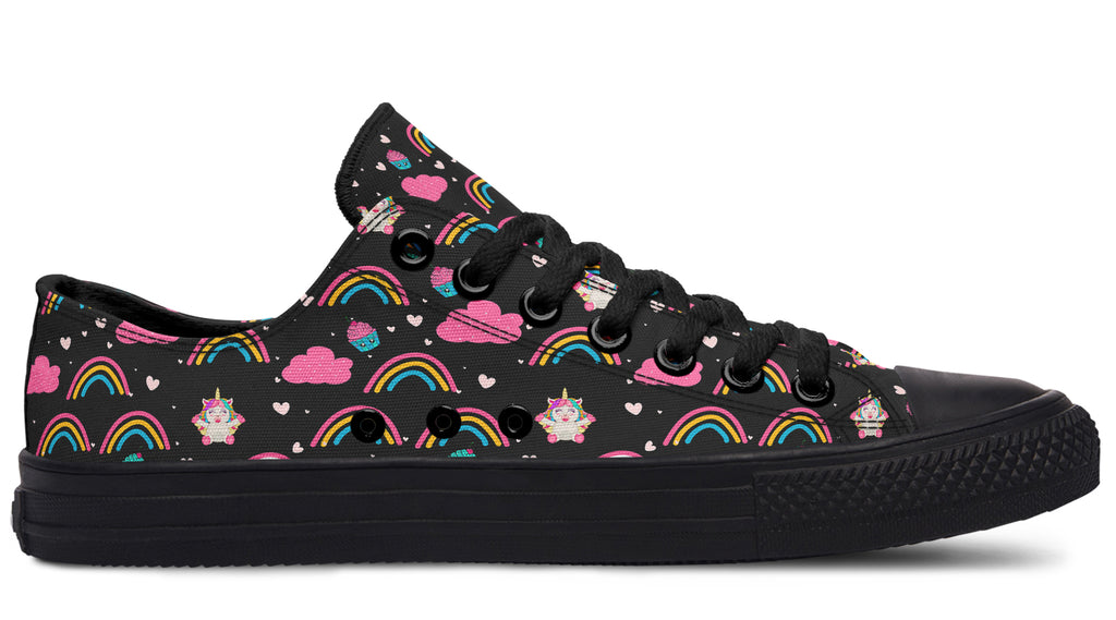 Cutesy Unicorns Low Tops - Offbeat Sweetie