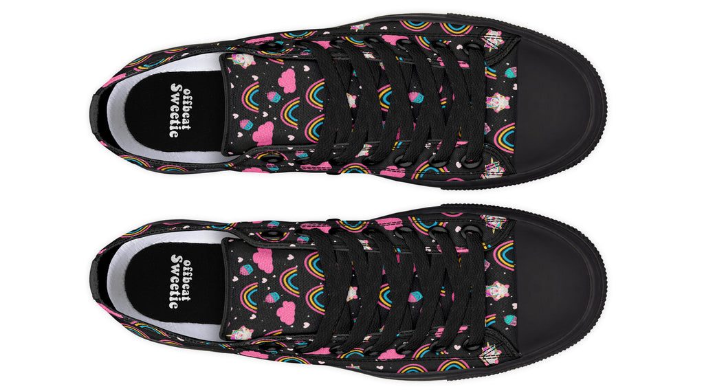 Cutesy Unicorns Low Tops - Offbeat Sweetie