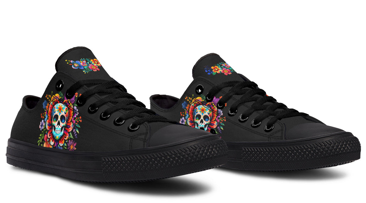Day of the Dead Low Tops - Offbeat Sweetie
