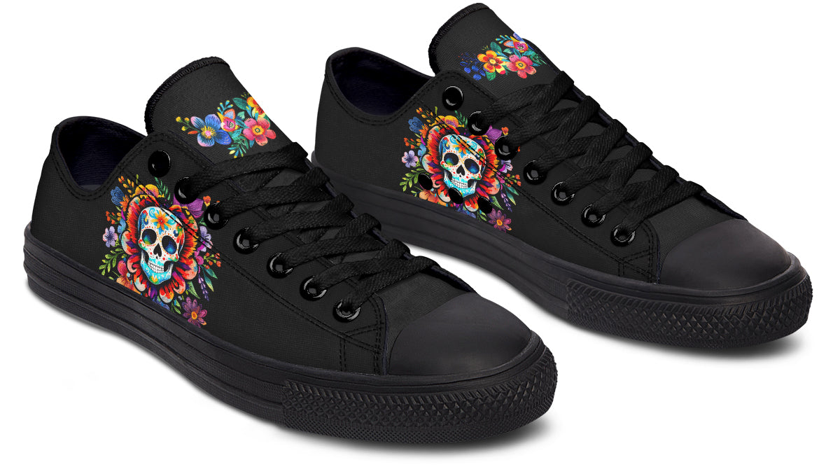 Day of the Dead Low Tops - Offbeat Sweetie