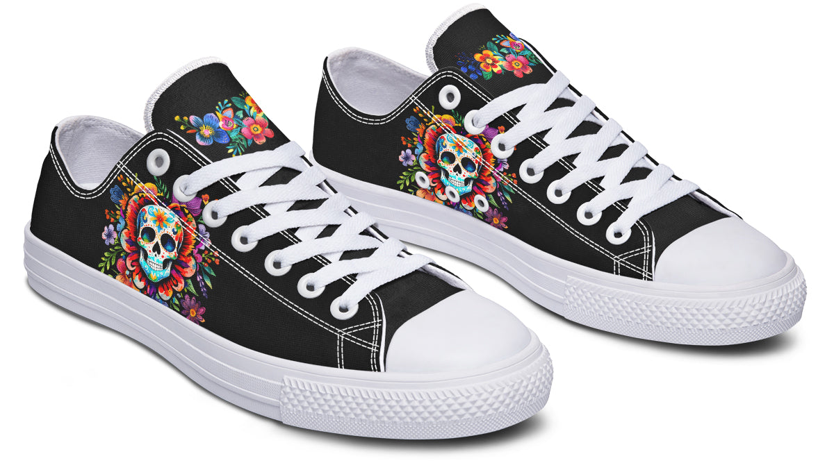 Day of the Dead Low Tops - Offbeat Sweetie