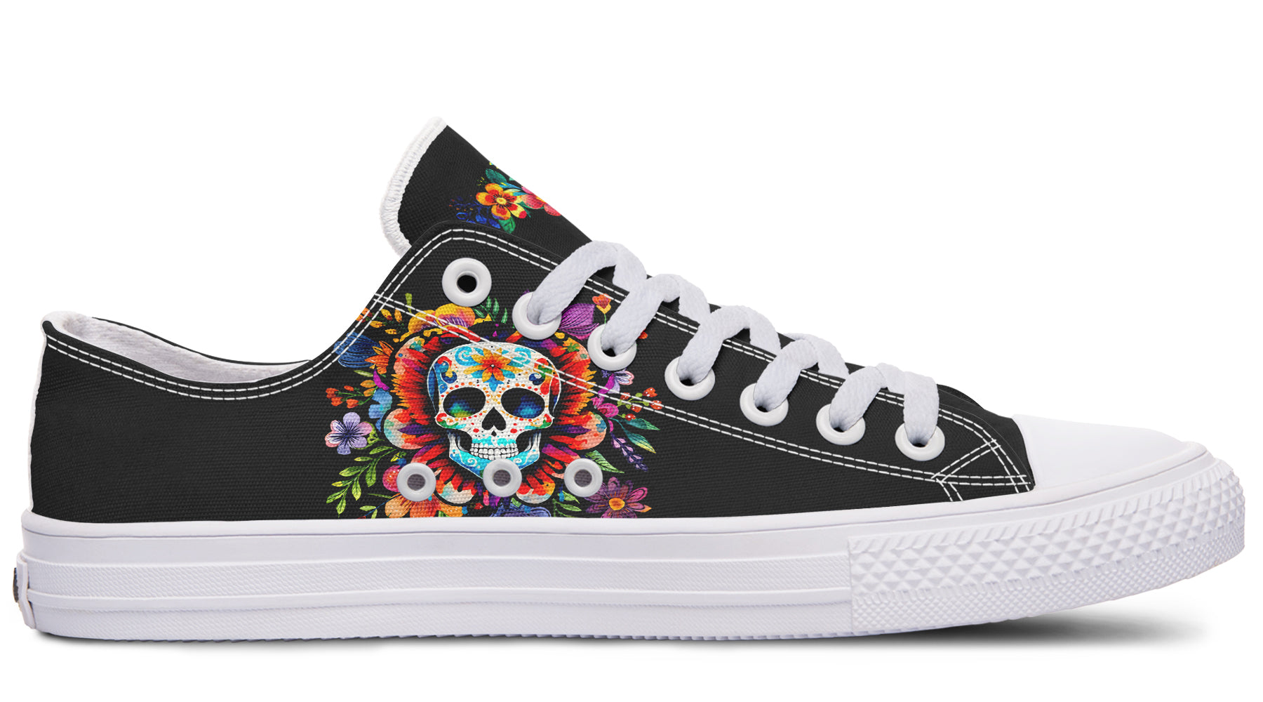 Day of the Dead Low Tops - Offbeat Sweetie