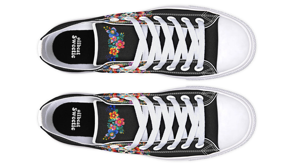 Day of the Dead Low Tops - Offbeat Sweetie
