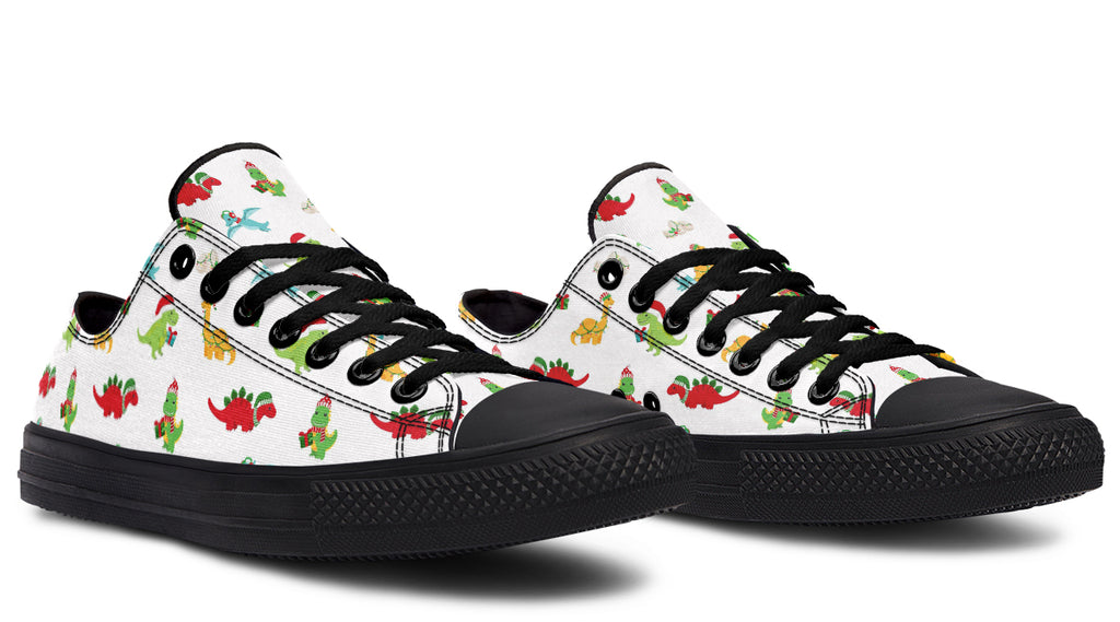 Dino Christmas Low Tops - Offbeat Sweetie