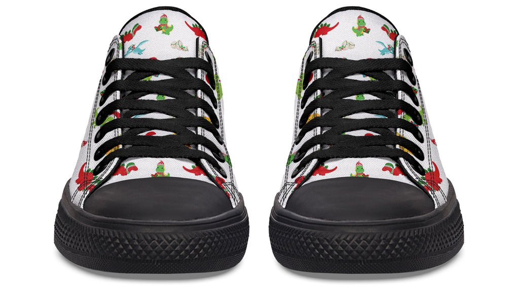 Dino Christmas Low Tops - Offbeat Sweetie