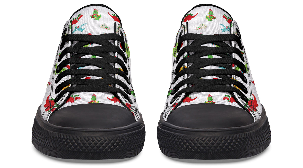 Dino Christmas Low Tops - Offbeat Sweetie