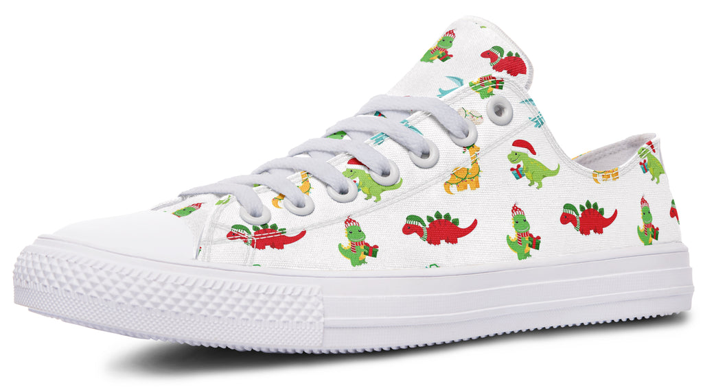 Dino Christmas Low Tops - Offbeat Sweetie