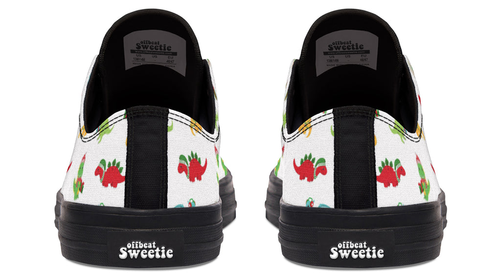 Dino Christmas Low Tops - Offbeat Sweetie