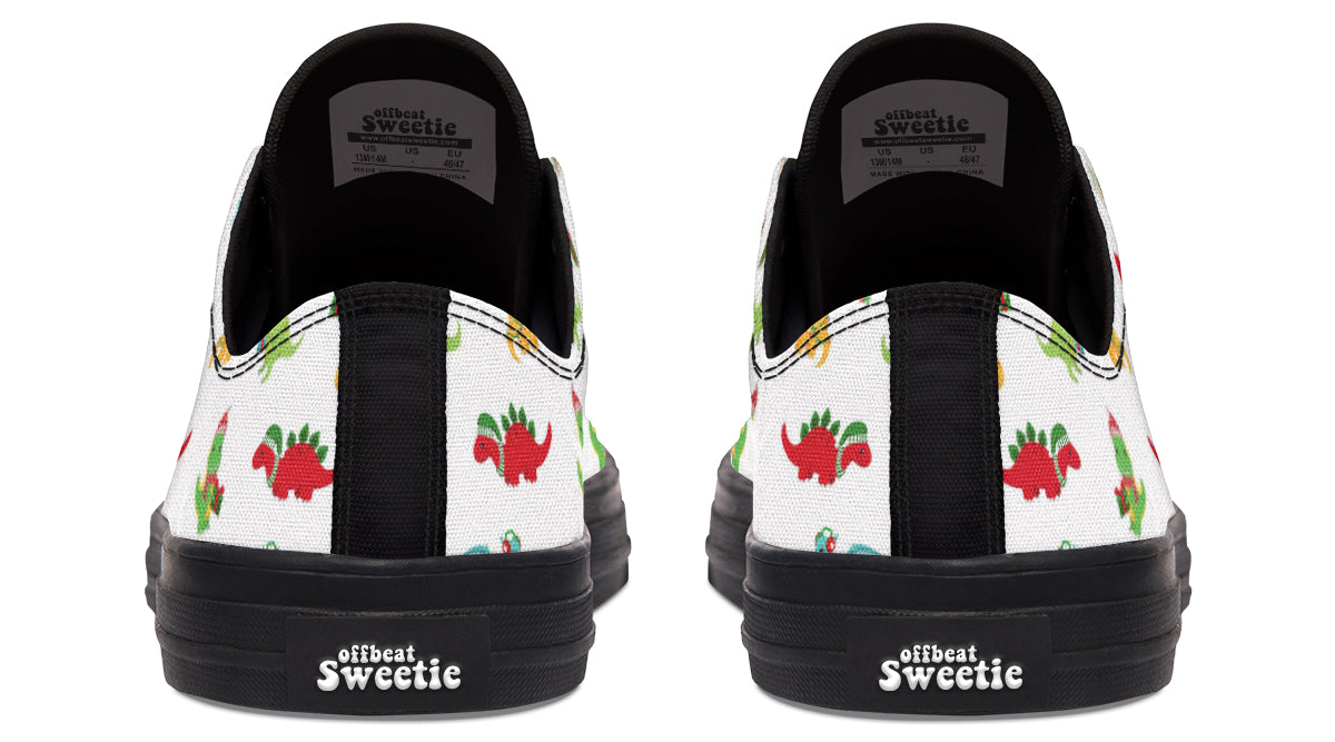 Dino Christmas Low Tops - Offbeat Sweetie