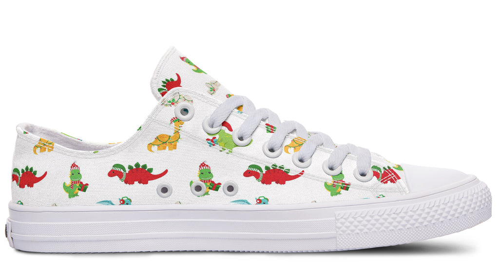 Dino Christmas Low Tops - Offbeat Sweetie