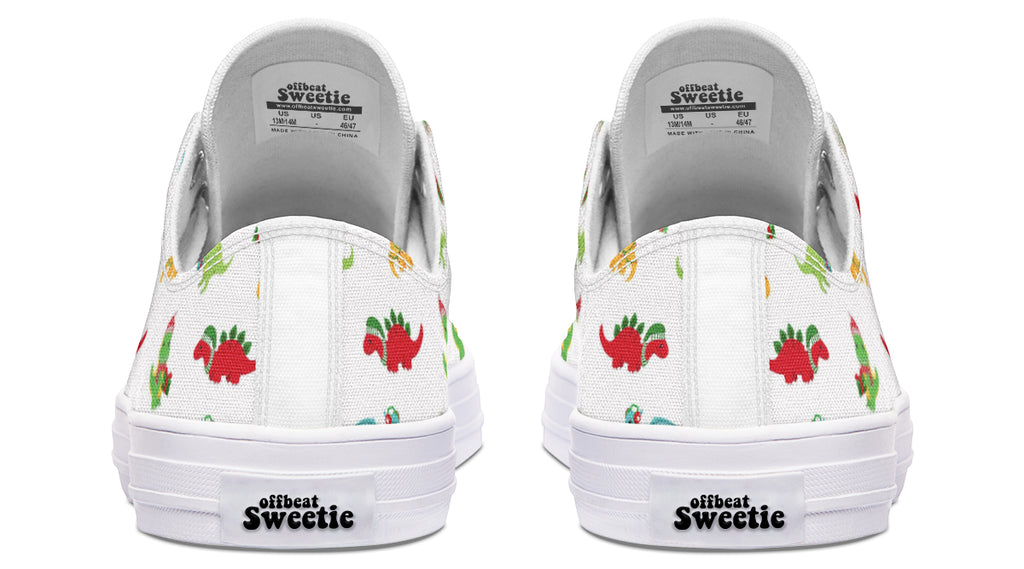 Dino Christmas Low Tops - Offbeat Sweetie