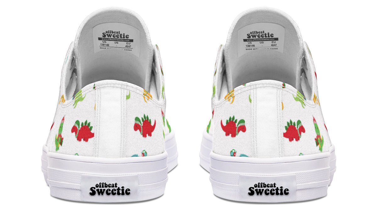 Dino Christmas Low Tops - Offbeat Sweetie