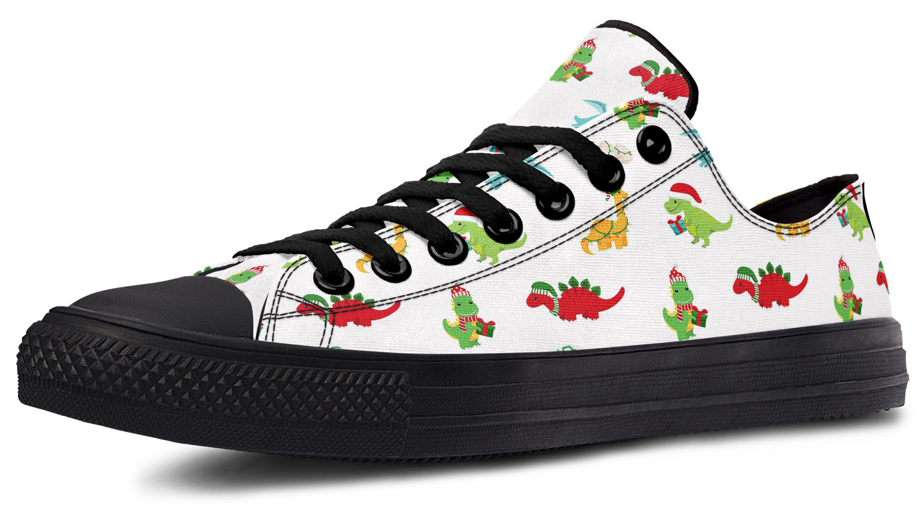 Dino Christmas Low Tops (Wide)