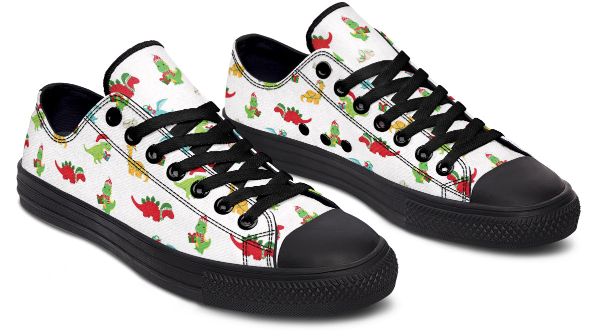Dino Christmas Low Tops (Wide)
